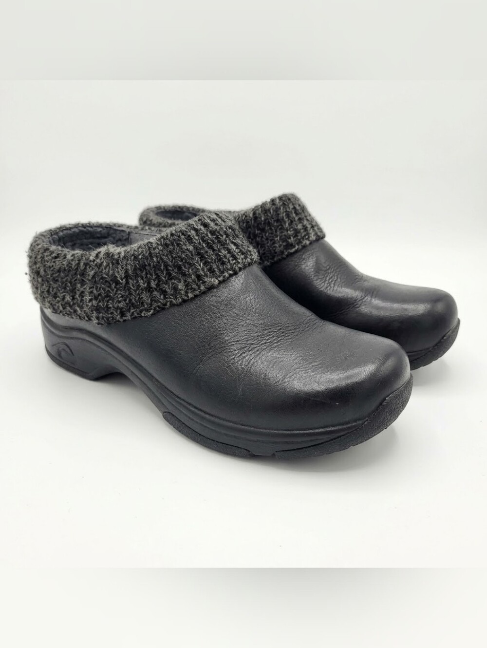 Dansko Cozy Knit-Trim Black Women's Clogs